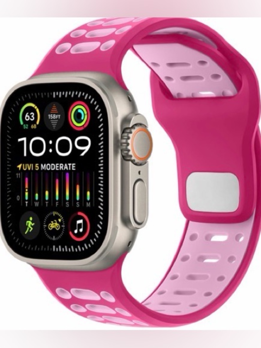 Amizee Sport Bands Compatible With Apple Watch Band 49/46/45/44/42mm Pink #22